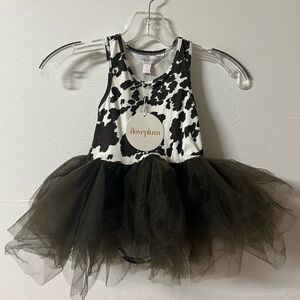 I Love Plum Cow Print Tutu Brown White Farm Animal Size 2Y